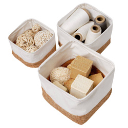 Set 3 cosuri depozitare Simplicity, baza din pluta