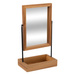 Oglindă de machiaj cadru ,din lemn și raft, 19,6 x 12 x 36,5 cm