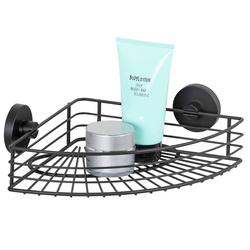 Raft colțar pentru duș BARI Vacuum-Loc, metalic, WENKO, negru