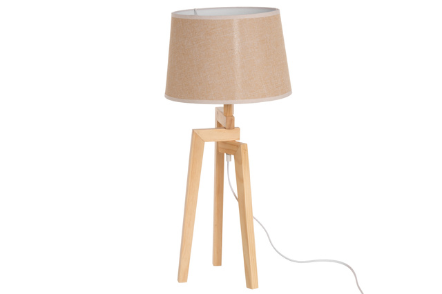 Lampa de masa cu abajur din in, 66 cm