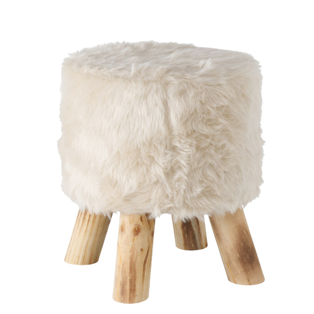 Taburet cu blana HILDA, inaltime 36 cm