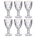 Set 6 pahare pentru vin cu margine aurie, 330 ml