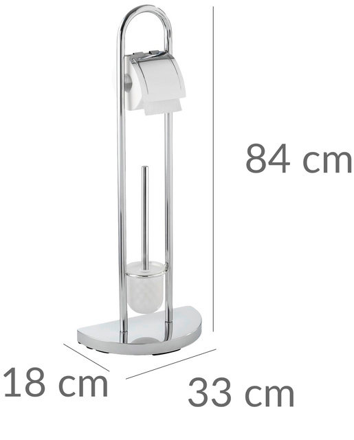 Suport pentru hârtie igienică și perie de toaletă, COSENZA - 2 în 1, WENKO