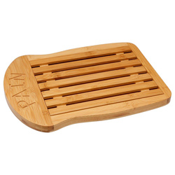 Tocator din bambus cu spatiu pentru frimituri, 34 x 26 x 2 cm