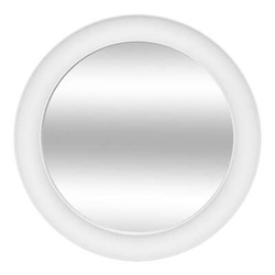Oglinda rotunda SOLAL, rama alba, Ø 58 cm