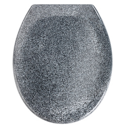 Capacul de toaletă OTTANA GRANIT - Duroplast, cu cădere lentă, WENKO, gri închis