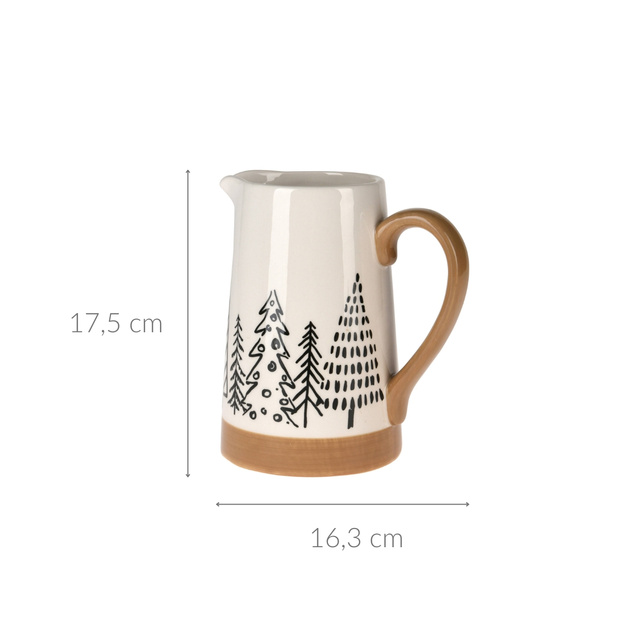 Cana de iarnă cu motiv de brăduți, 1 l