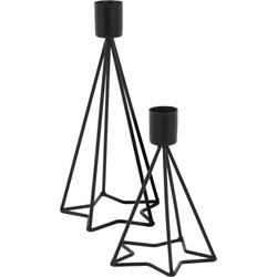 Set de sfeșnice negre în formă de stea