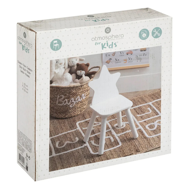 Scăunel DOUCEUR cu spătar în formă de stea, 32 x 31,5 x 50 cm