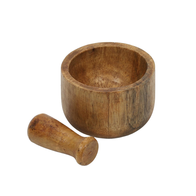 Mojar de bucatarie din lemn de mango, 10 x 6 cm