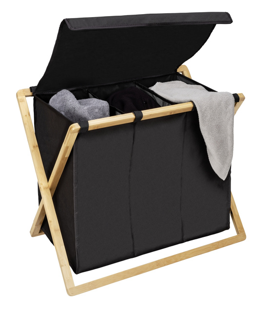 Coș de rufe pe cadru de bambus, Ecori, WENKO