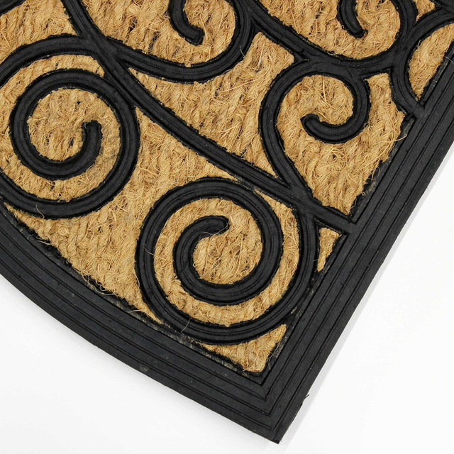 Covoras de intrare semirotund cu fibră de cocos MARQUIS, 40 x 60 cm