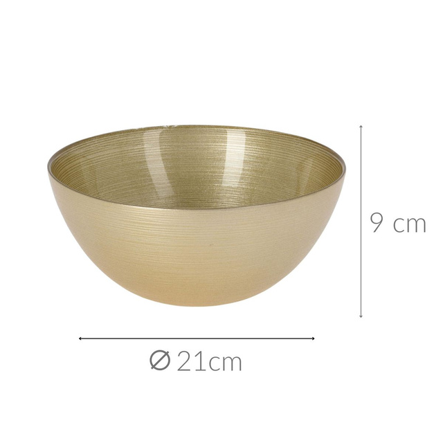 Bol decorativ din sticla, Ø 21 cm