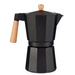 Cafetiera din aluminiu cu maner din lemn, 12 cesti