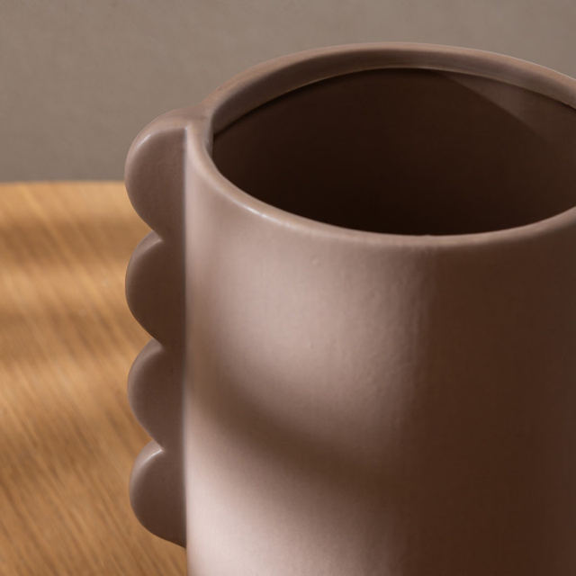 Vază cu urechi ceramică Hind H25 -taupe