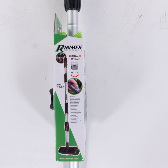 Perie telescopica RIBIMEX, pentru podea, maner de la 115 la 180 cm