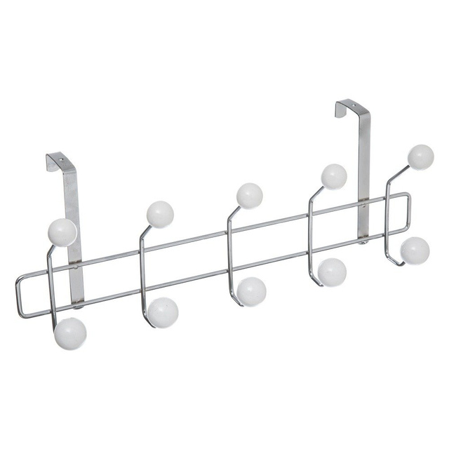 Cuier metalic pentru ușă cu 10 cârlige