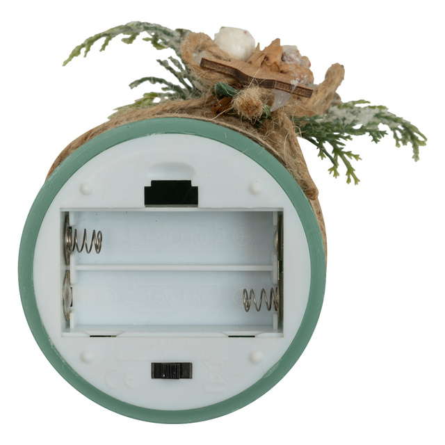 Lumânare decorativă LED din parafină, 10 cm