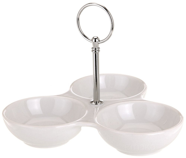 Boluri din porțelan pentru sosuri, dipuri și gustări - 3 bucăți