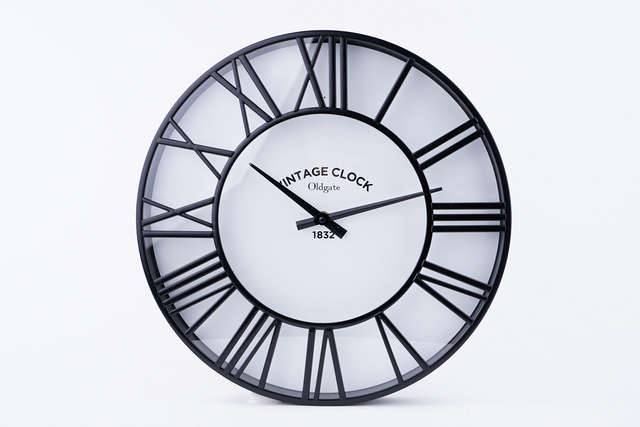 Ceas de perete Atmosphere, Ø 35 cm, negru