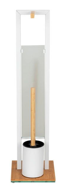 Suport hârtie igienică și perie WC RIVALTA, 3în1