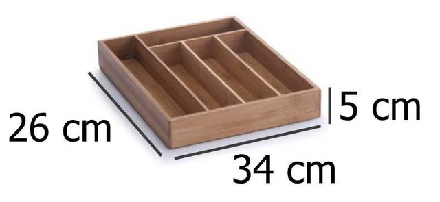 Recipient pentru tacâmuri, inserție pentru sertar, 34 x 26 x 5 cm, ZELLER