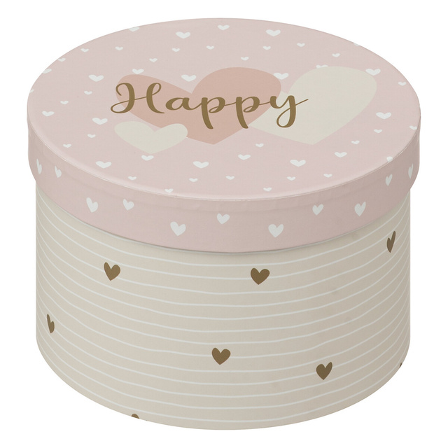 Cutii de depozitare pentru jucarii rotunde THALIE, set de 3 cutii