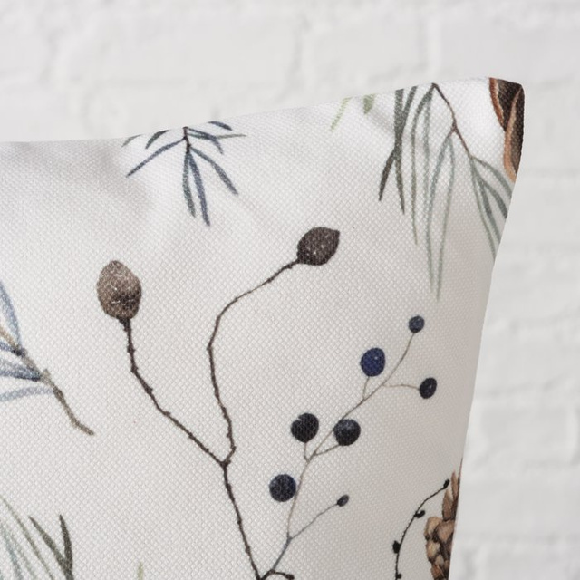 Pernă decorativă cu model de plante de iarnă NORDALA, 45 x 45 cm