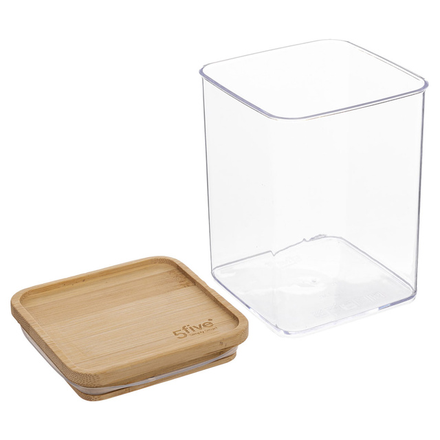 Recipient pentru depozitare ESKE, cu capac din bambus, 1L