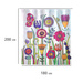 Perdea de dus cu imprimare color, 180 x 200 cm, plastic, WENKO