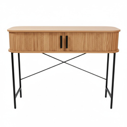 Consolă cu uși glisante SCAVA, riflată, 100 x 35 x 80,5 cm