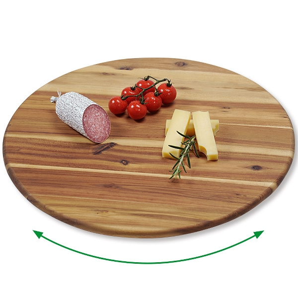 Tavă de servire rotativă din lemn de salcâm, Ø 40 cm, Kesper