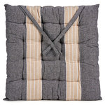 Pernă pentru scaun cu dungi și legături NOMO, 40 x 40 cm