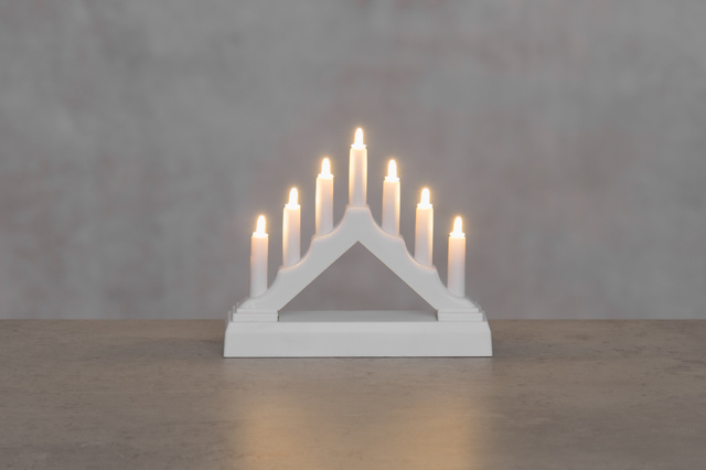 Candelă adventistă LED, 7 lumini, 13 cm