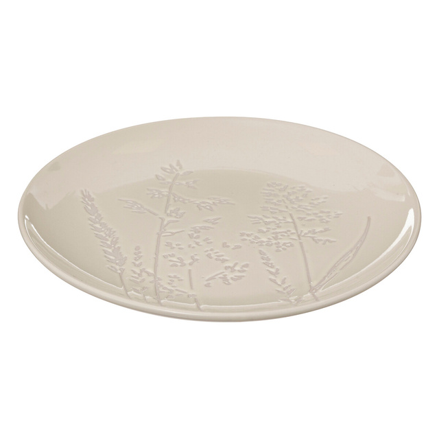 Farfurie pentru desert ELSA, gresie, model flori salbatice, Ø 19 cm