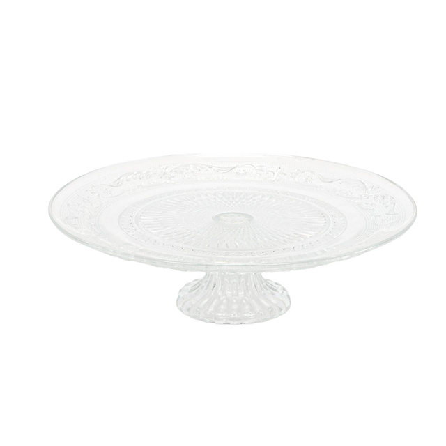 Platou de sticlă pentru tort, stil clasic, Ø 25 x 7 cm