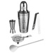 Set barman pentru bauturi, shaker 600 ml, metal, 5 elemente