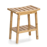 Taburet de baie cu raft, 40 x 25 x 46 cm