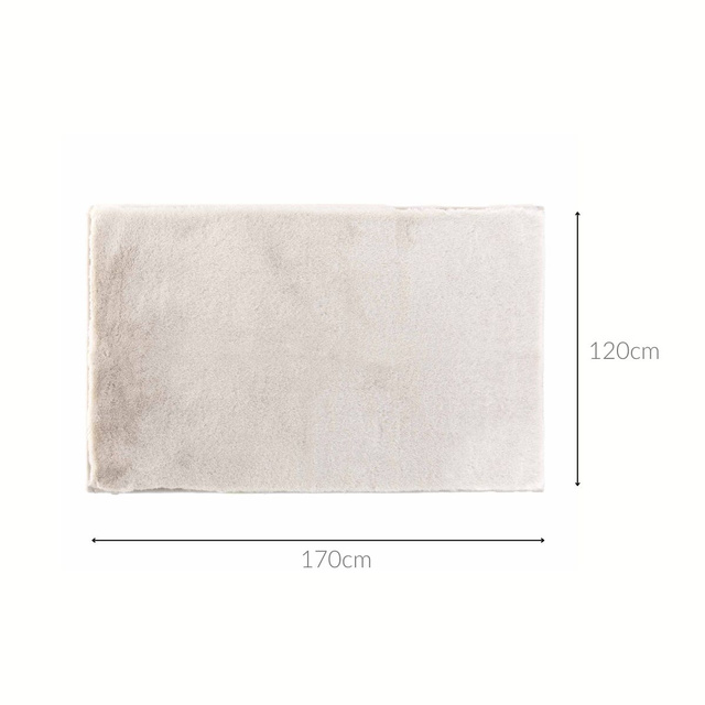 Covor moale din blană artificială, bej, FELINE