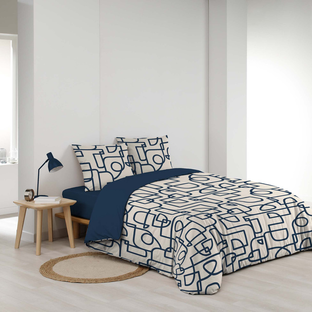 Set lenjerie de pat bumbac LABYRINTHE, 240 x 220 cm