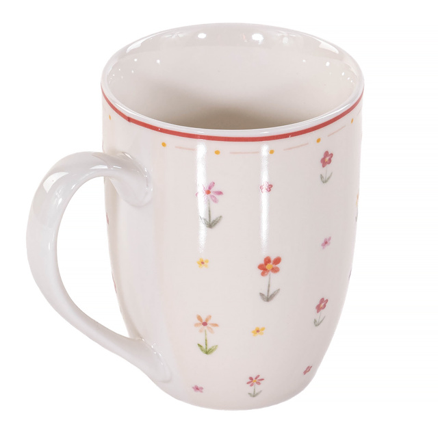 Cana de portelan model floral Blumi, 350 ml