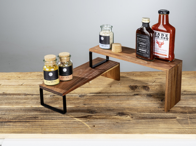 Raft bucatarie coltar, lemn de salcam, Vali, WENKO