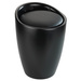 Coș de rufe cu scaun CANDY, negru mat, 2in1, WENKO