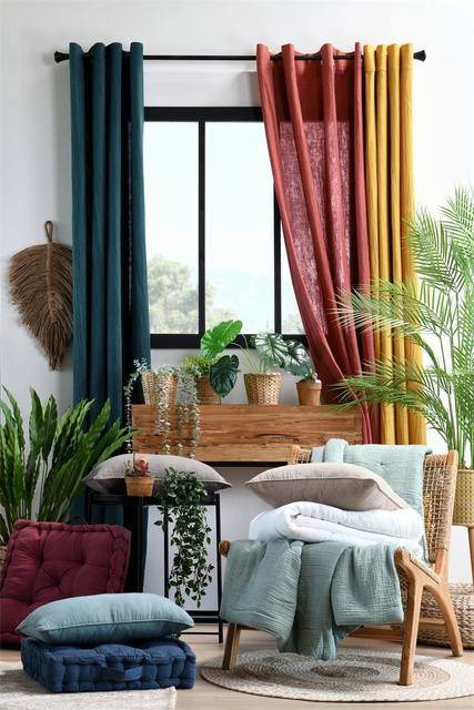 Pernă din bumbac pentru podea COLINE, 45 x 45 x 10 cm