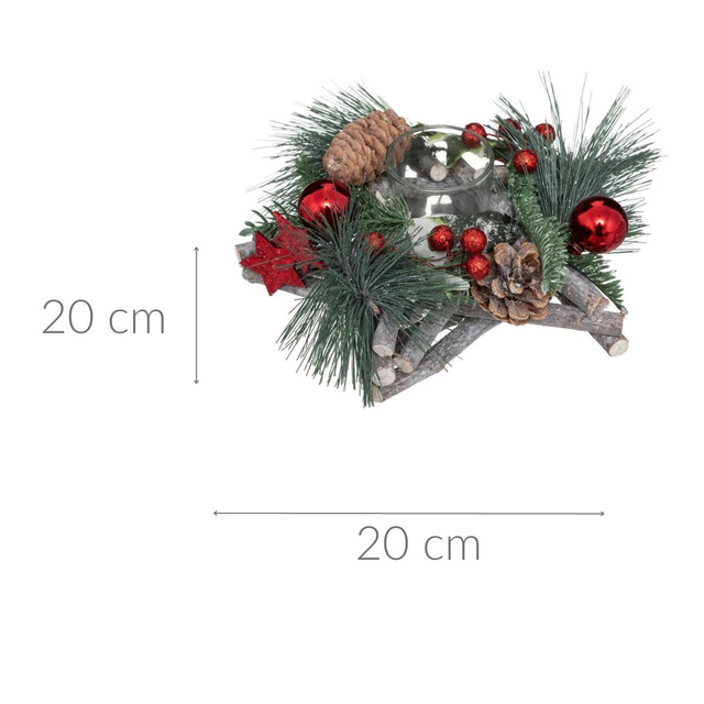 Crenguta de Crăciun cu un loc pentru lumânare