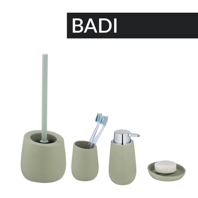 Dispenser săpun lichid BADI, Negru, 320 ml, WENKO