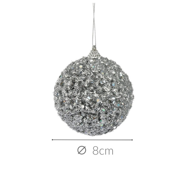 Glob pentru brad GLITTER, 8 cm