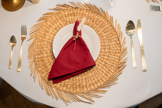 Set de tacâmuri pentru 6 persoane TAMARA, auriu, 24 elemente