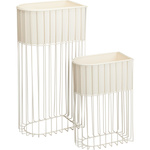 Set de 2 suporturi de flori metalice verticale SOFT FORM, bej