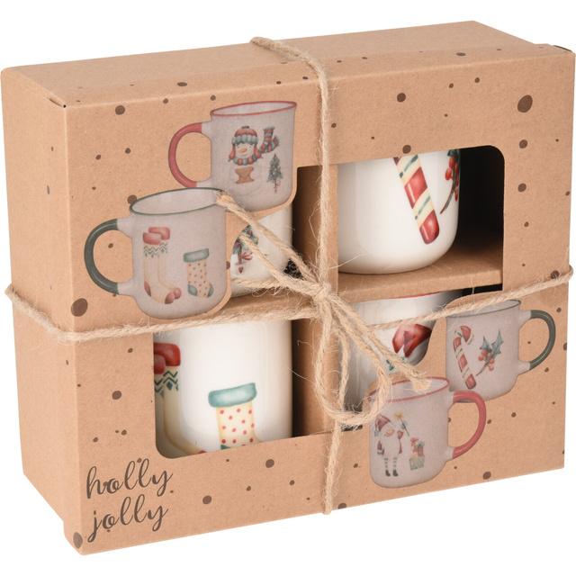 Set de cești din porțelan de 200 ml, 4 buc.